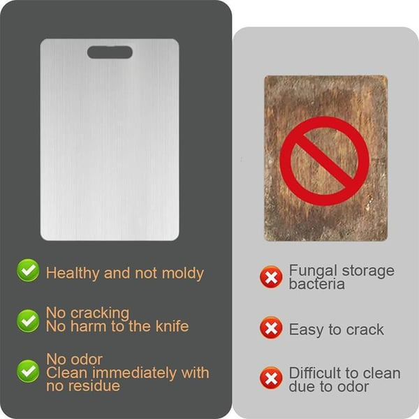 🔥 Stainless Steel Double Sided Chopping Board